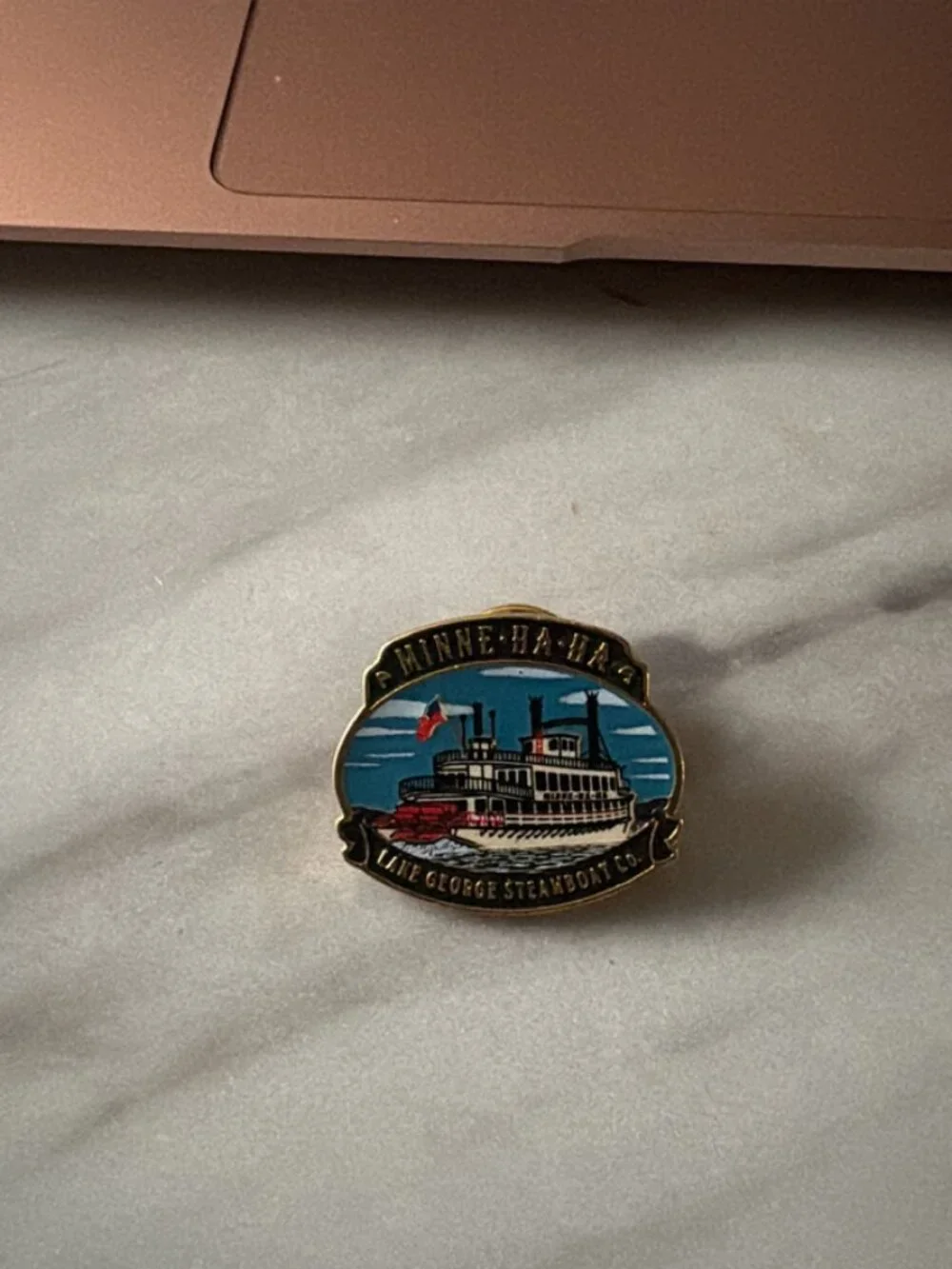 Minne-Ha-Ha Lake George Steamboat Co. Pin